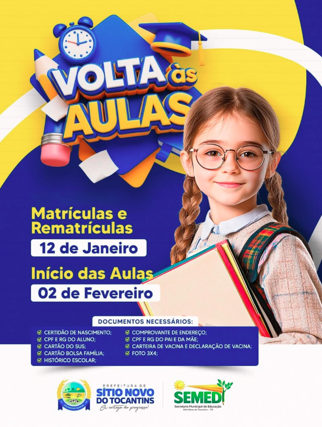 Matrículas e rematrículas da Rede Municipal de Ensino.