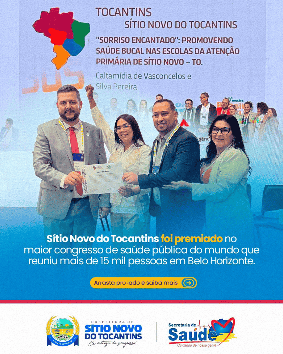 Sítio Novo do Tocantins foi premiado no maior congresso de saúde pública do mundo.
